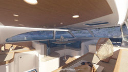 Lobster 53 lounge cockpit area