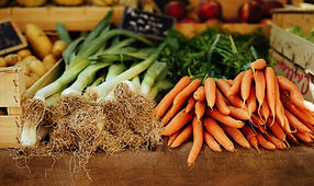 Fresh vegetables at a farmers market