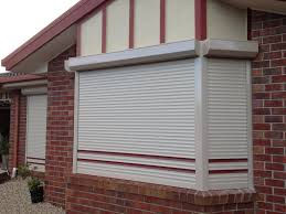 Roller shutters on Bay window Adelaide
