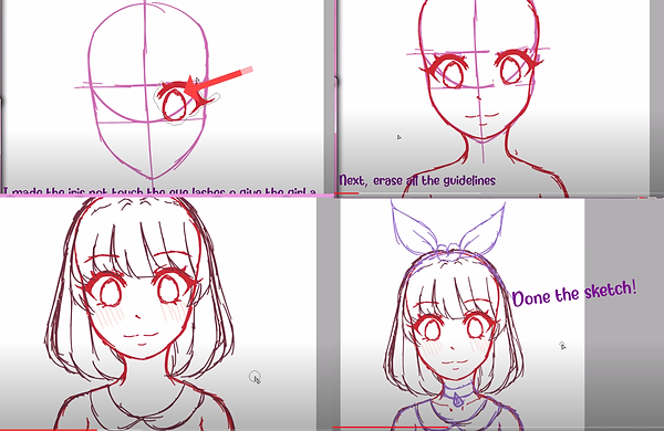 How to draw a basic anime girl! - Bhabie