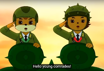 squirrrel and hedgehog hello_young_comra