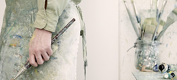 Artist Holding a Paintbrush