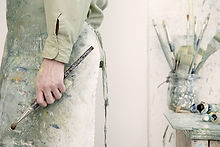 Artist Holding a Paintbrush
