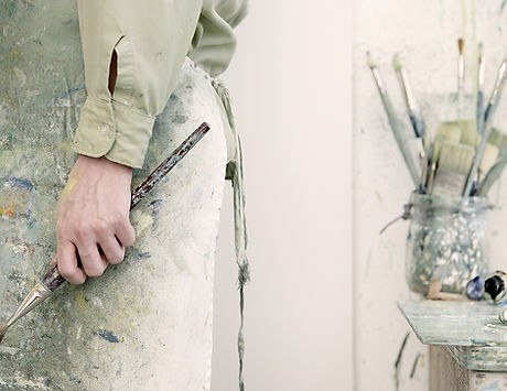 Artist Holding a Paintbrush