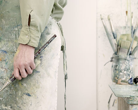 Artist Holding a Paintbrush