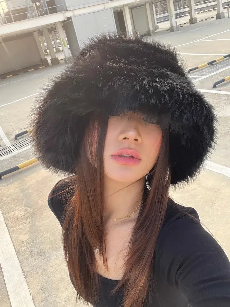 Thumbnail: The Cozy Plush Bucket Hat Faux Mink Winter Essential
