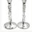Thumbnail: Pair of BRIDE & GROOM silver-plated wedding champagne flutes