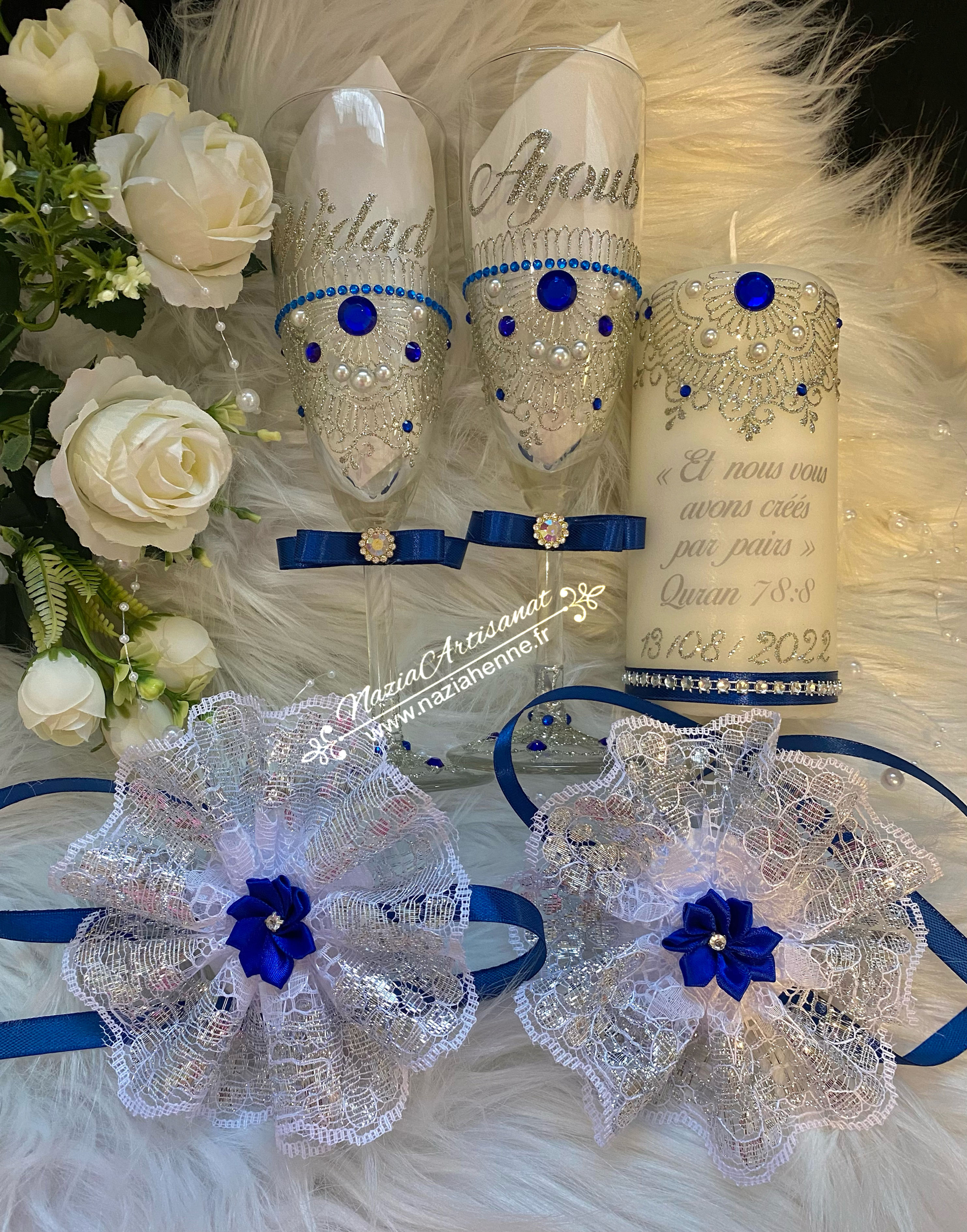 Bracelets + flûtes + bougies