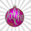 Thumbnail: Shatterproof Purple 80mm  Pink Personalised Bauble hand lettered in glitter