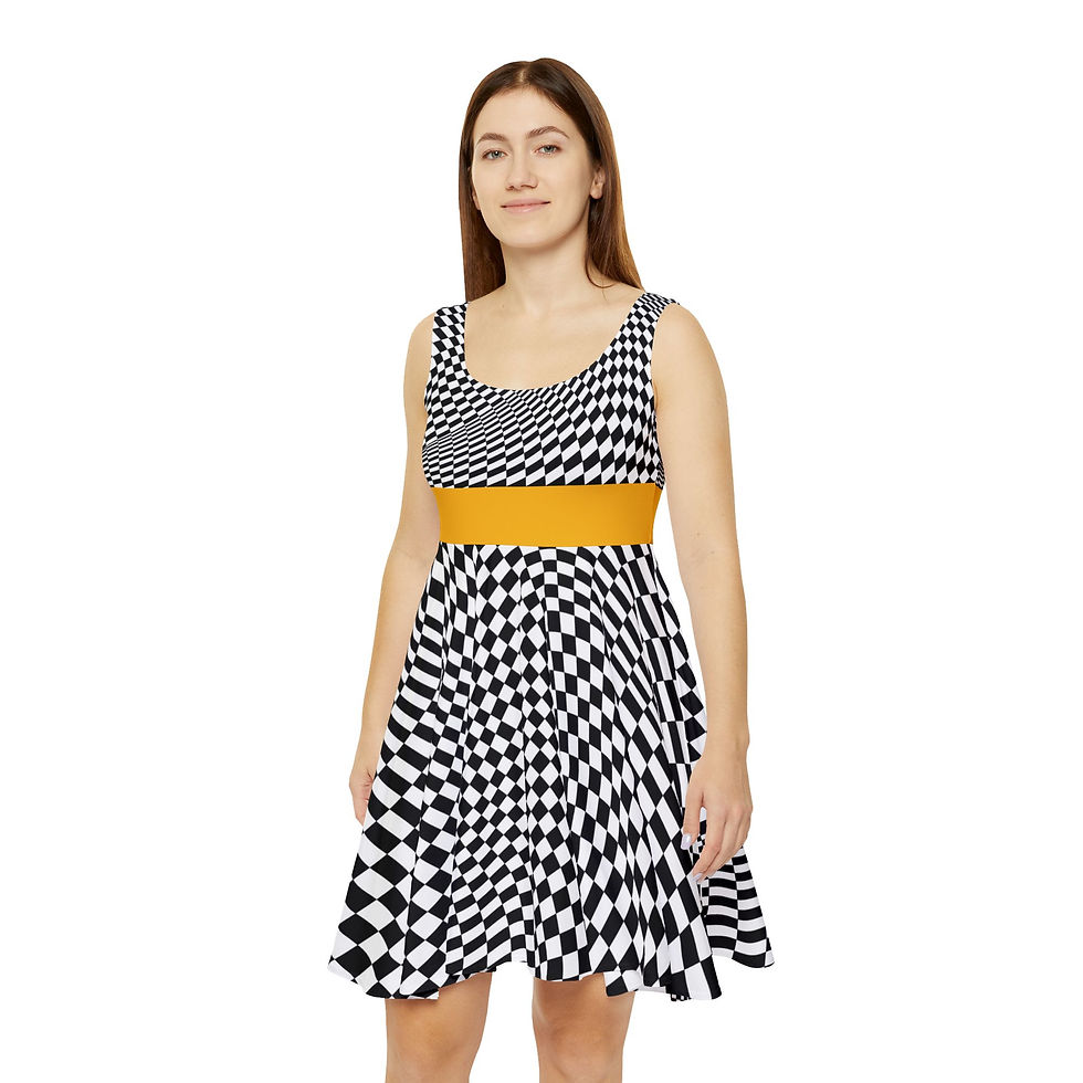Thumbnail: Women's Skater Dress (Yellow/Black/White)