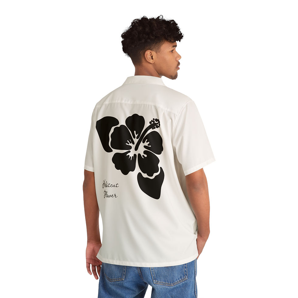 Thumbnail: Men's Hawaiian Shirt B&W