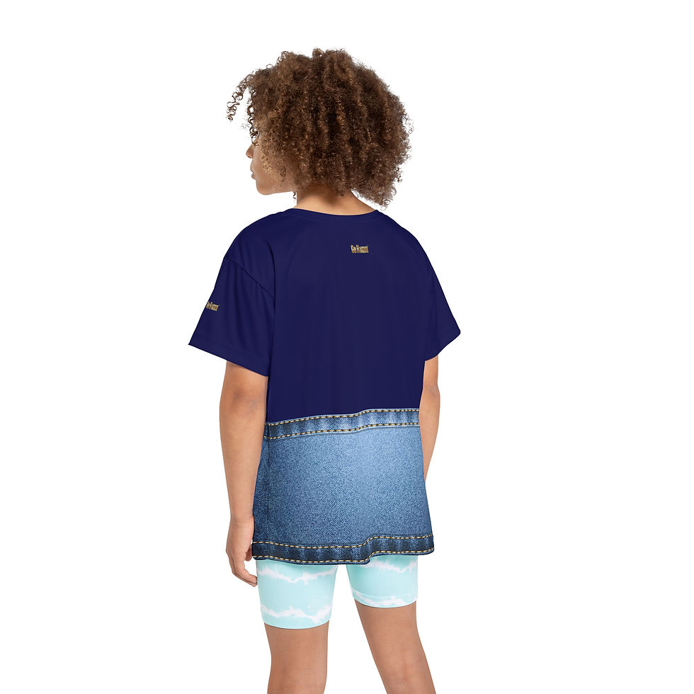 Thumbnail: Kids Jersey — "The Blueprint" Denim Panel Sports Tee