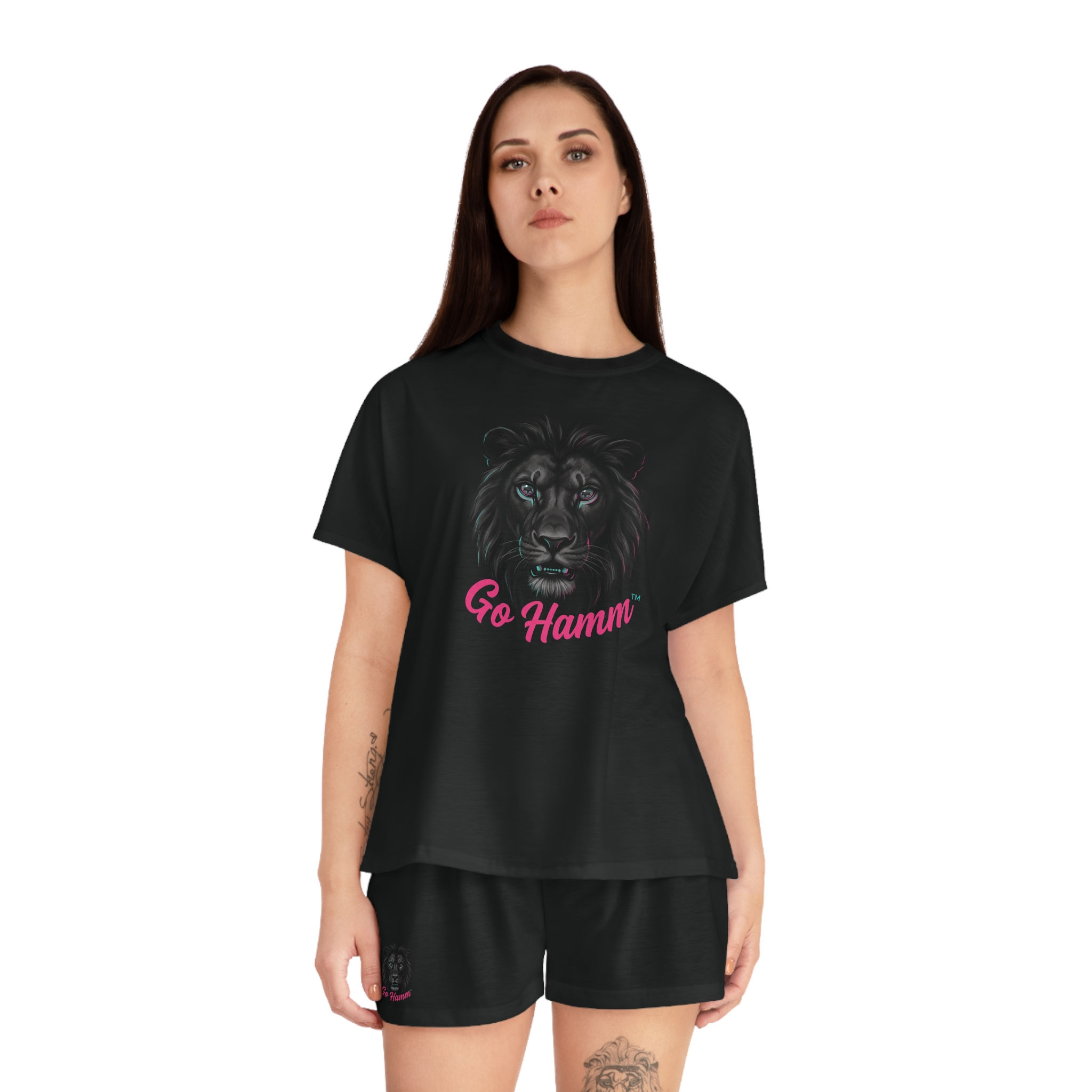 "Go Hamm" Women's Pajama Set — Cute Nightwear Shorts & Tee