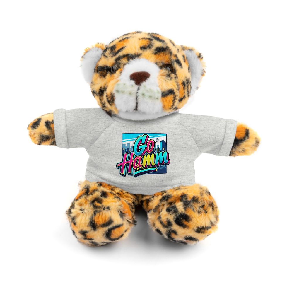 Thumbnail: Retro "Go Hamm" Bear — Plush Teddy with Graphic Tee