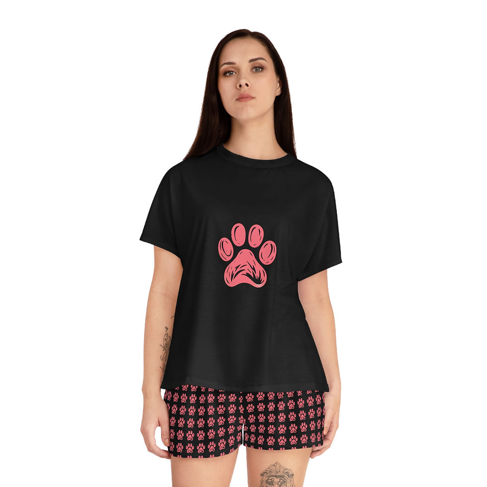 Thumbnail: Women's Pink P Short Pajama Set 