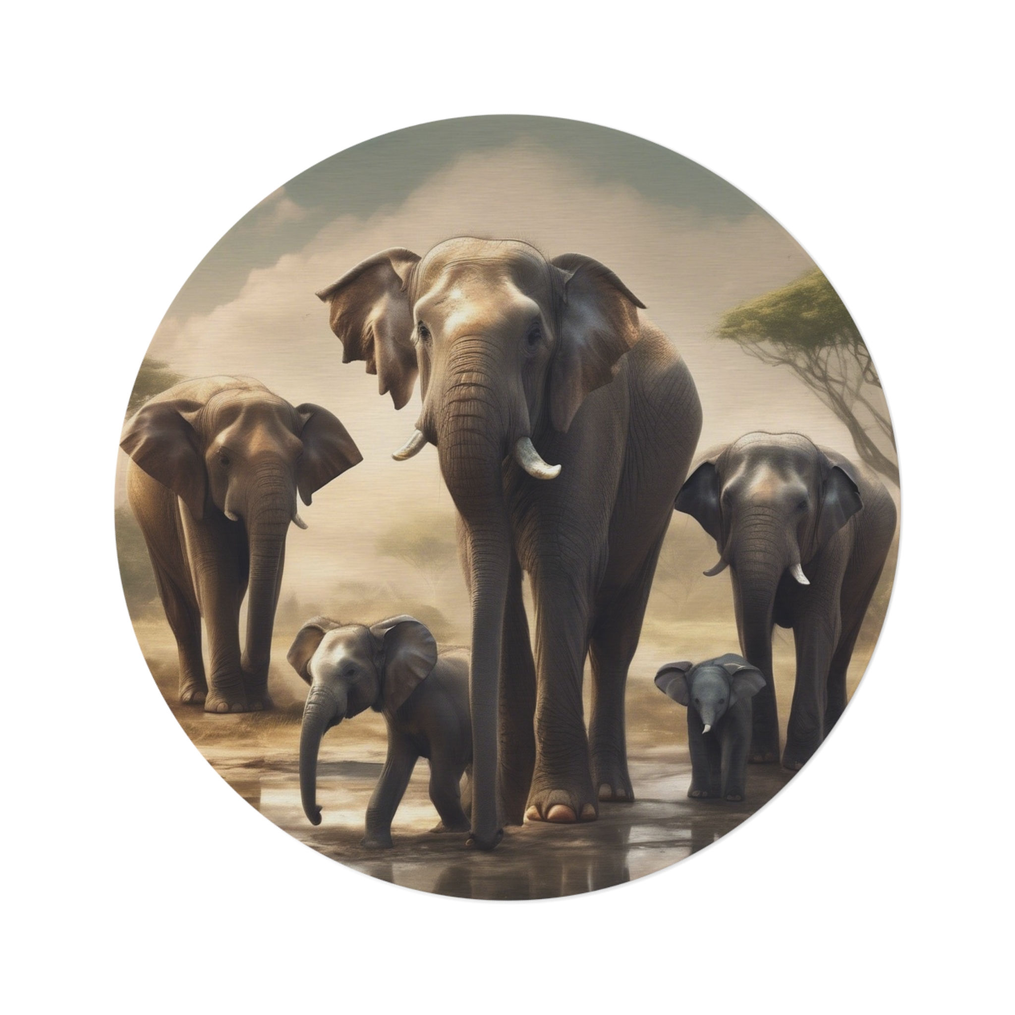Round Rug (Elephant)s