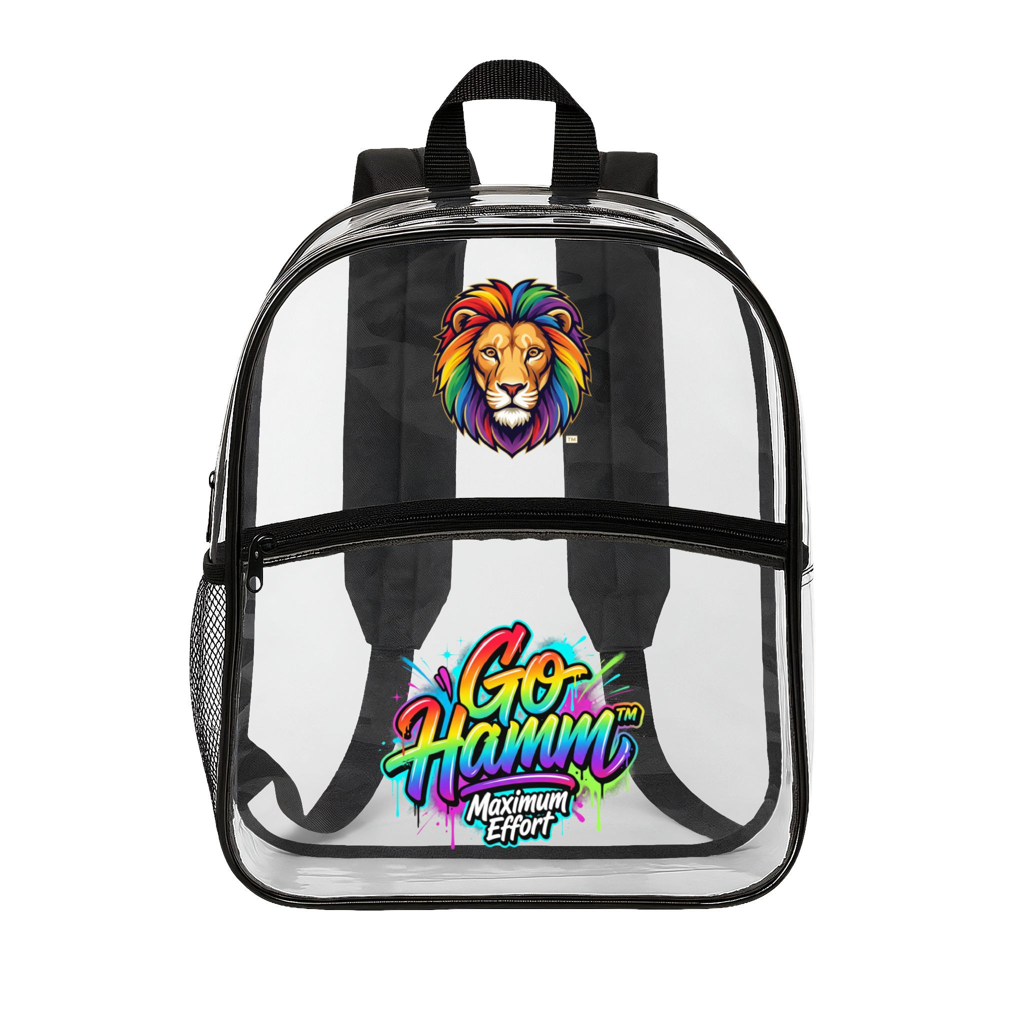 Clear Backpack —"Go Hamm" Clear Stadium Bag for School & Events