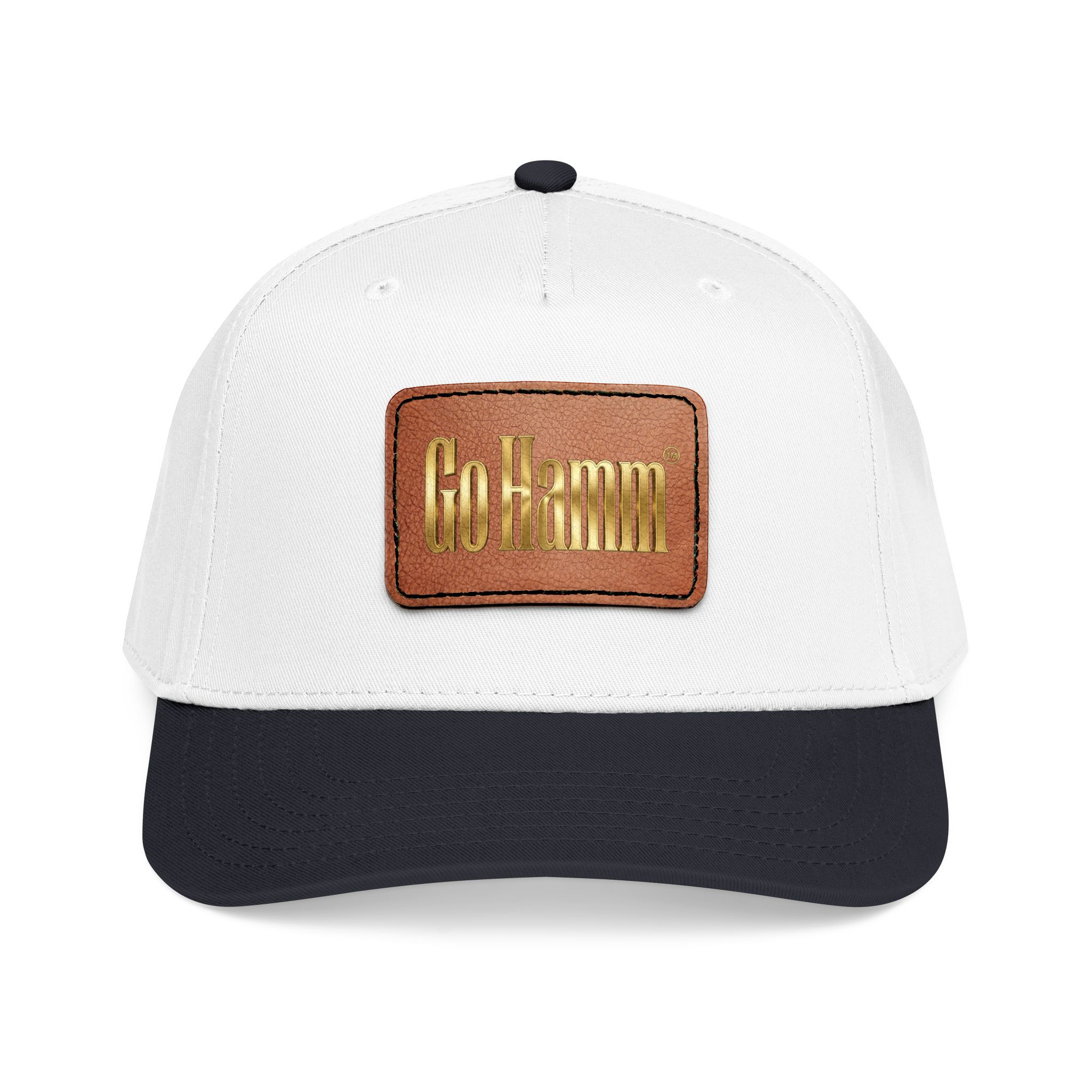 Go Hamm Leather Patch Baseball Cap — Mid Profile Adjustable Hat