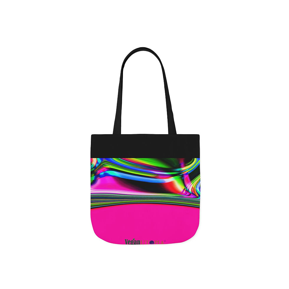 Thumbnail: Canvas Tote Bag, 5-Color Straps *(Matching Scarf & Skirt)*