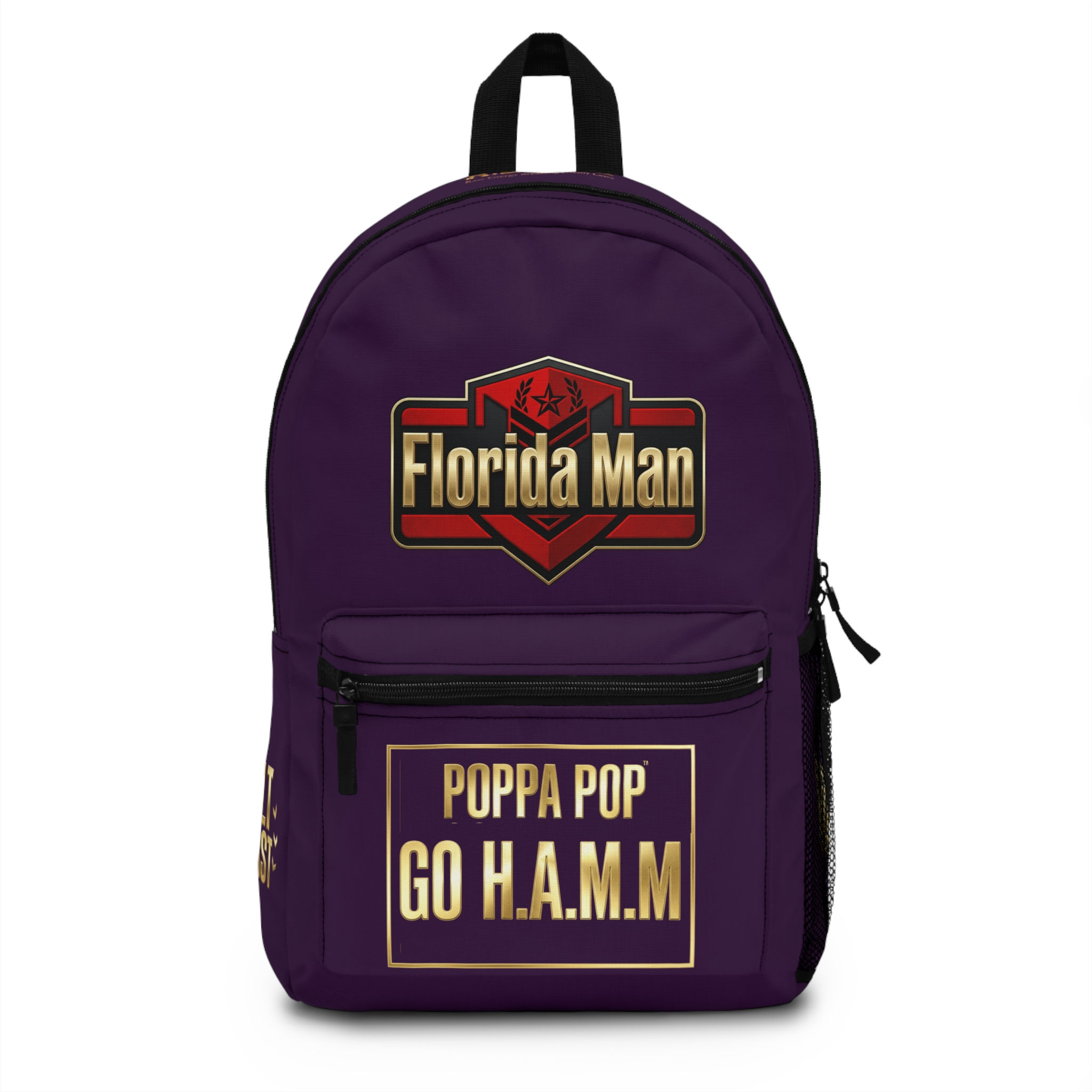 Florida Man Backpack — GO H.A.M.M. Gold Logo