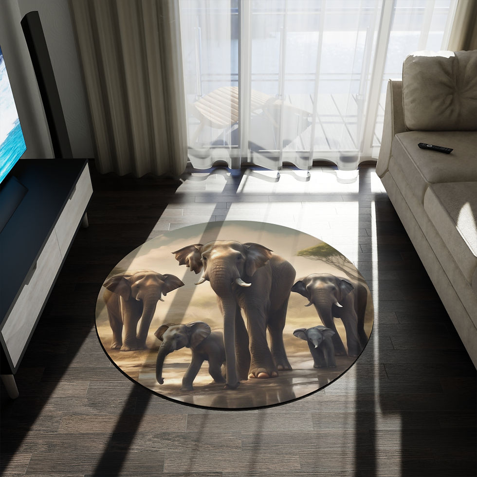 Thumbnail: Round Rug (Elephant)s 