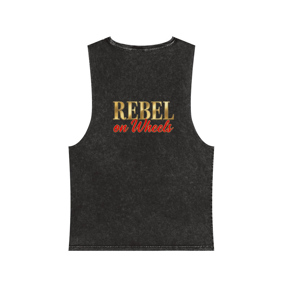Thumbnail: Skaters Go Hamm Stonewash Tank Top — 'Rebel on Wheels' Skate Graphic