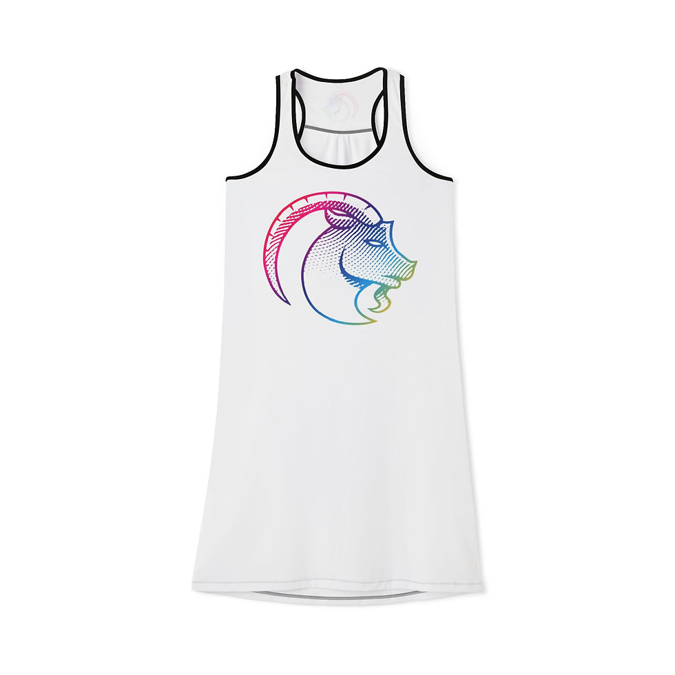 Thumbnail: Women's Racerback Dress (Capricorn's)White 