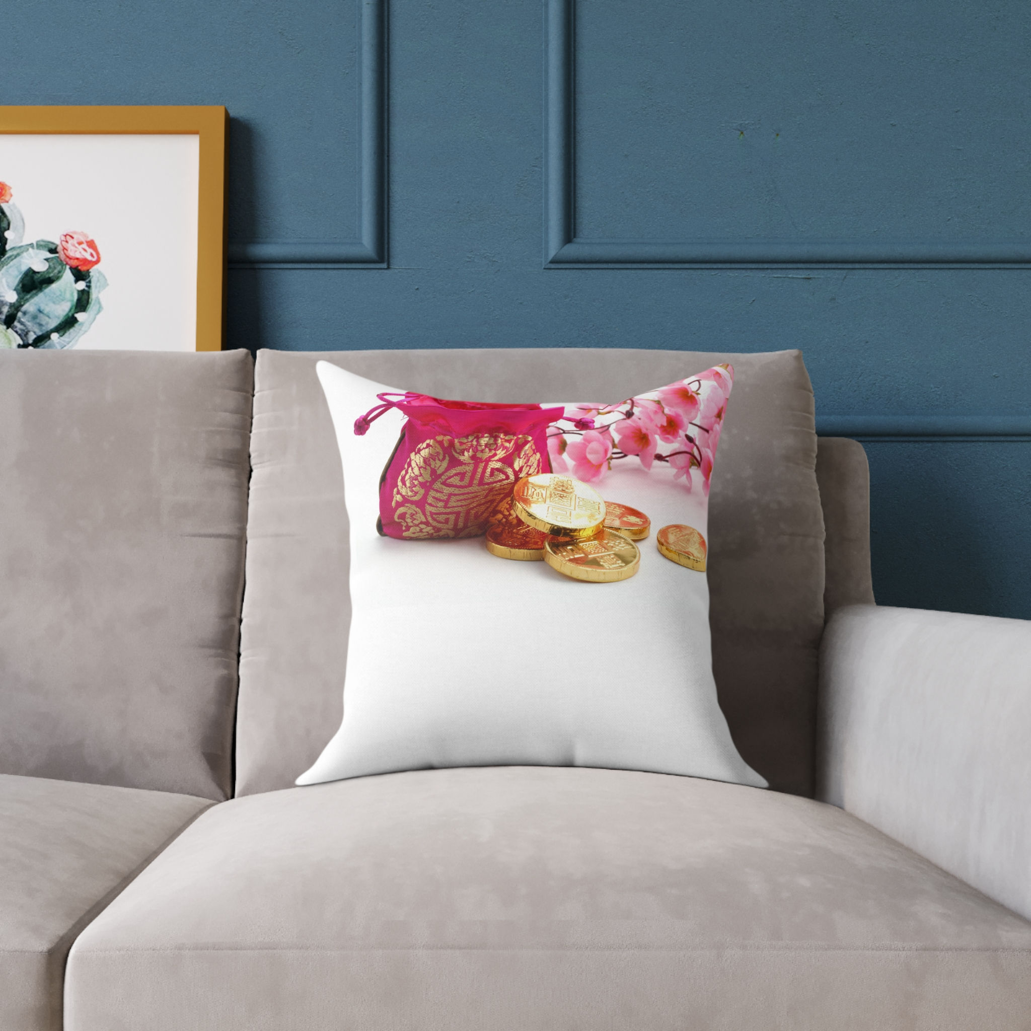 Square Poly Canvas Pillow (Matching Comforter)