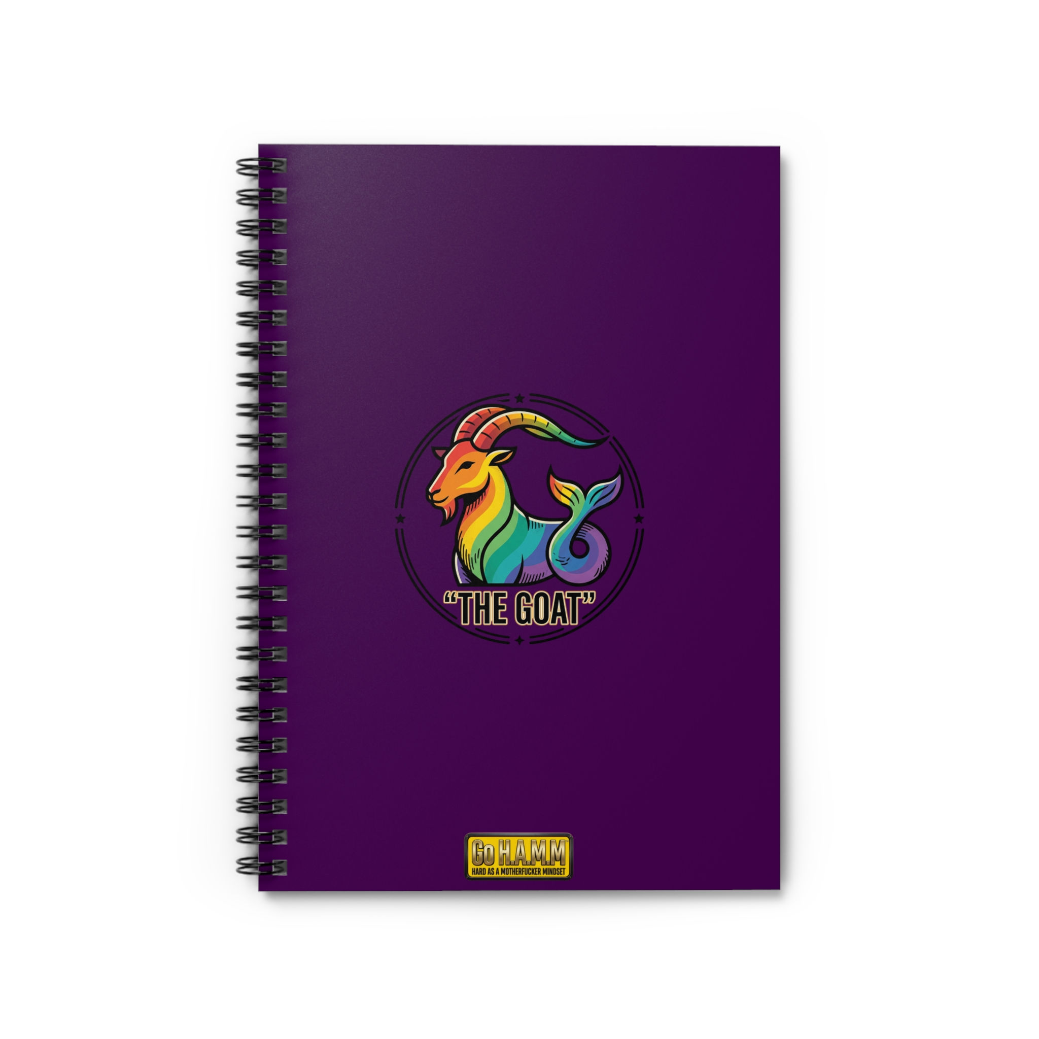 GOAT Spiral Notebook — Colorful Mythic Goat Design,