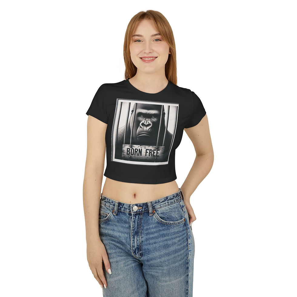 Thumbnail: Women's Baby Tee (Born Free)