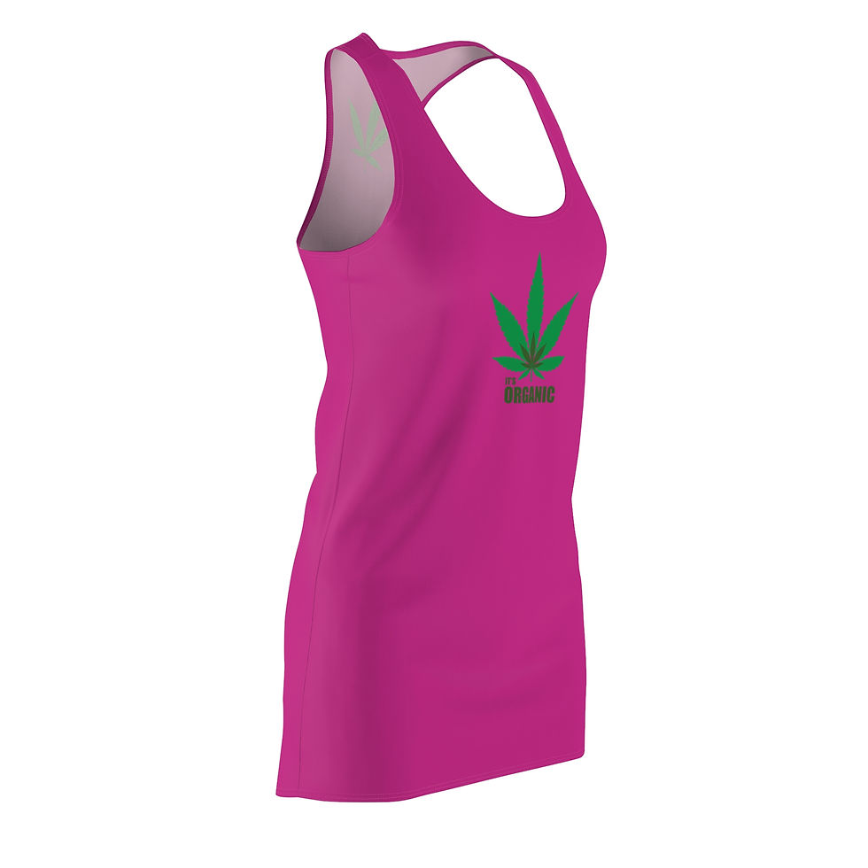 Thumbnail: Women's Cut & Sew Racerback Dress  (pink)green