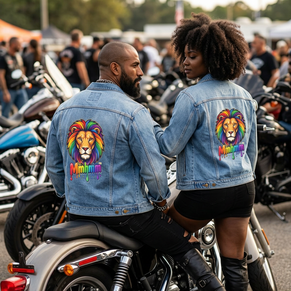 Go Hamm Denim Jacket — "Mmhmm" Graphic Back Patch
