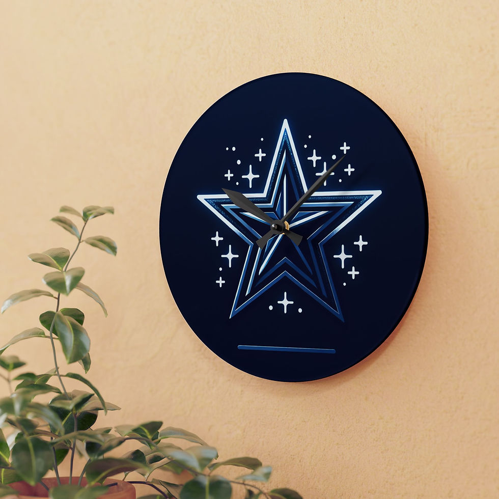 Thumbnail: Acrylic Wall Clock (Star)