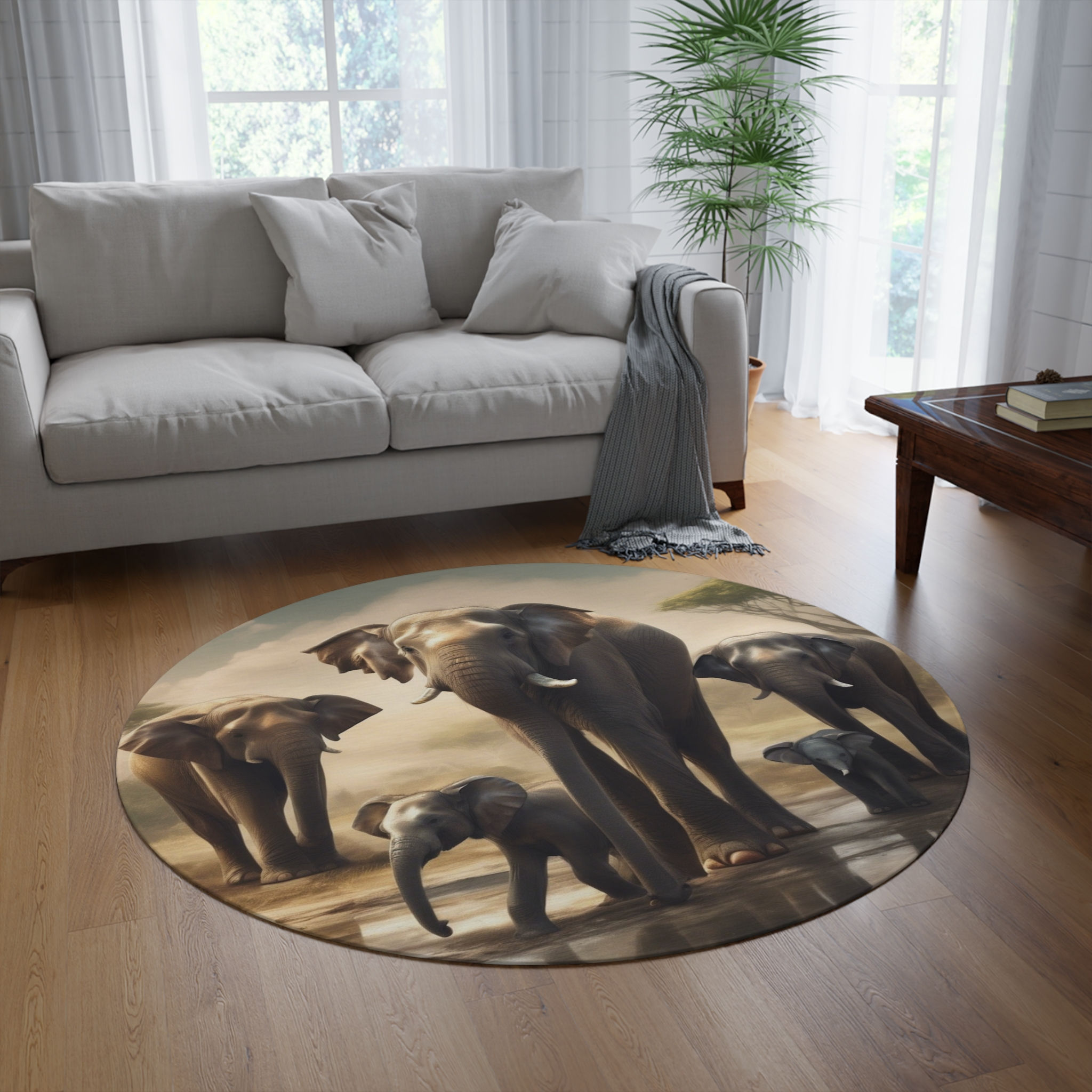 Round Rug (Elephant)s