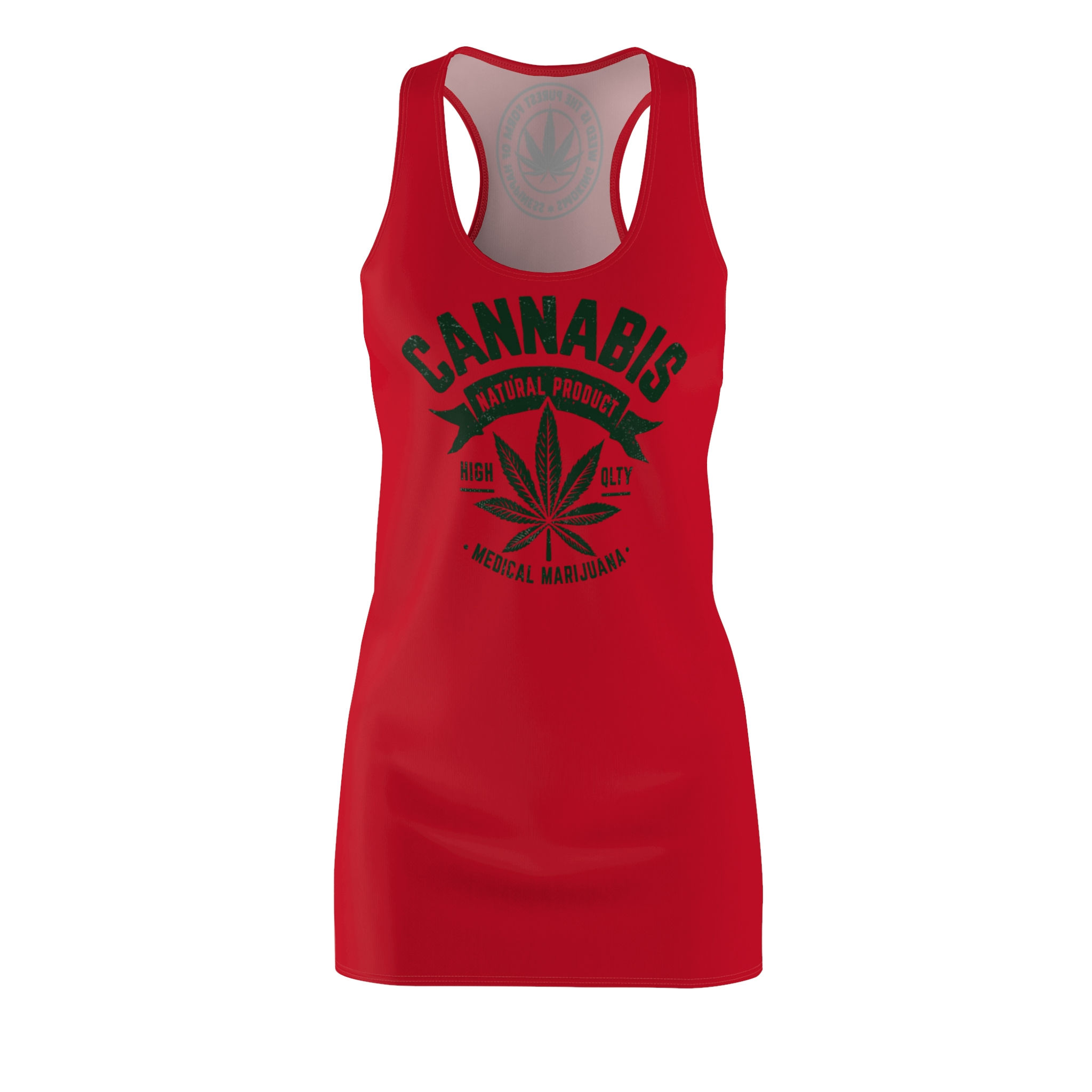 Women's Cut & Sew Racerback Dress (Cannabis)
