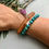 Thumbnail: Teal Howlite Beaded Bracelet