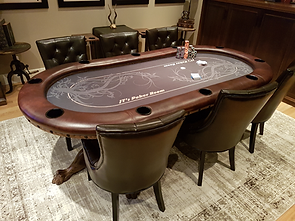 Custom poker table and chips