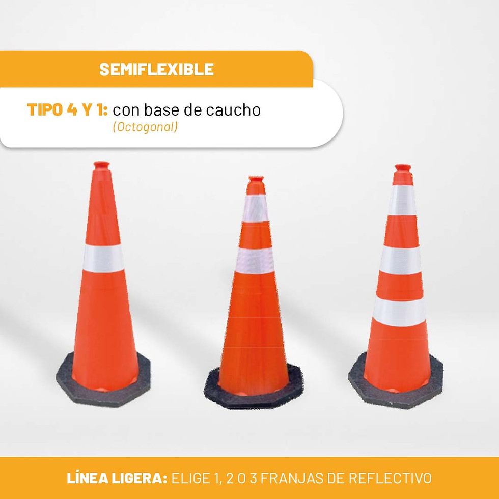 Miniatura: Cono de Tráfico Semiflexible - Línea Ligera