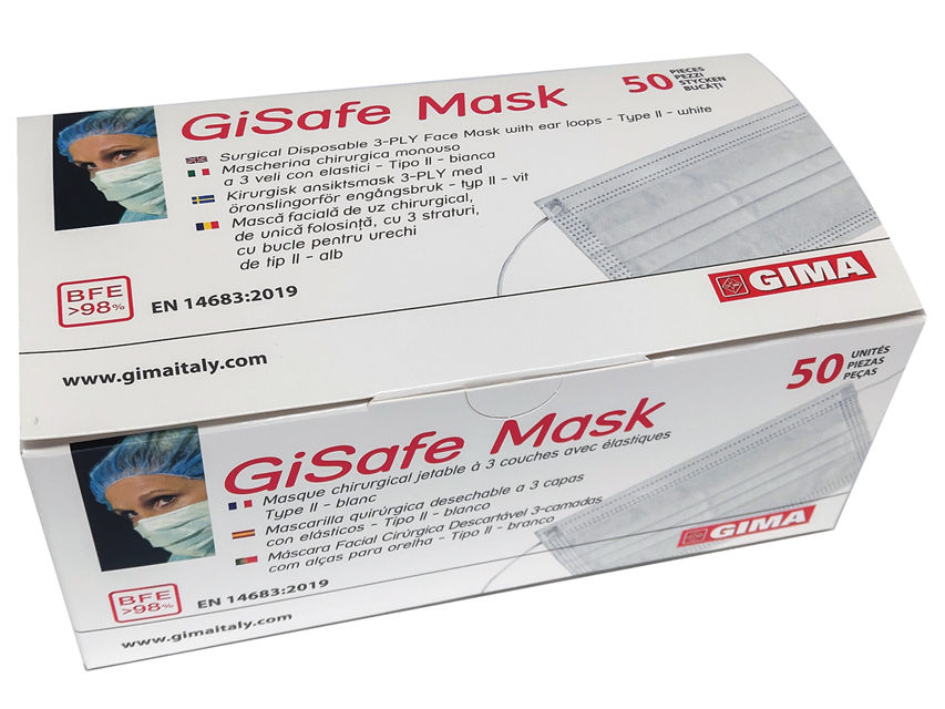 Minijatura: Zaštitne maske za lice 50 kom, Gima (bijele)