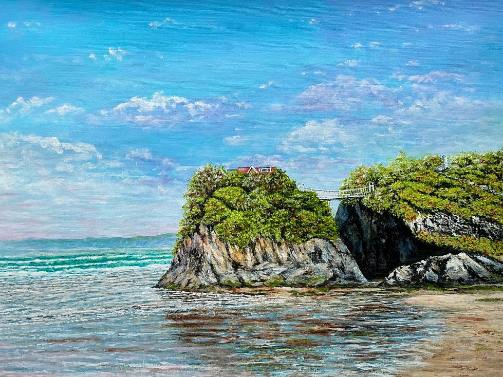 Island Newquay Towan beach Cornwall