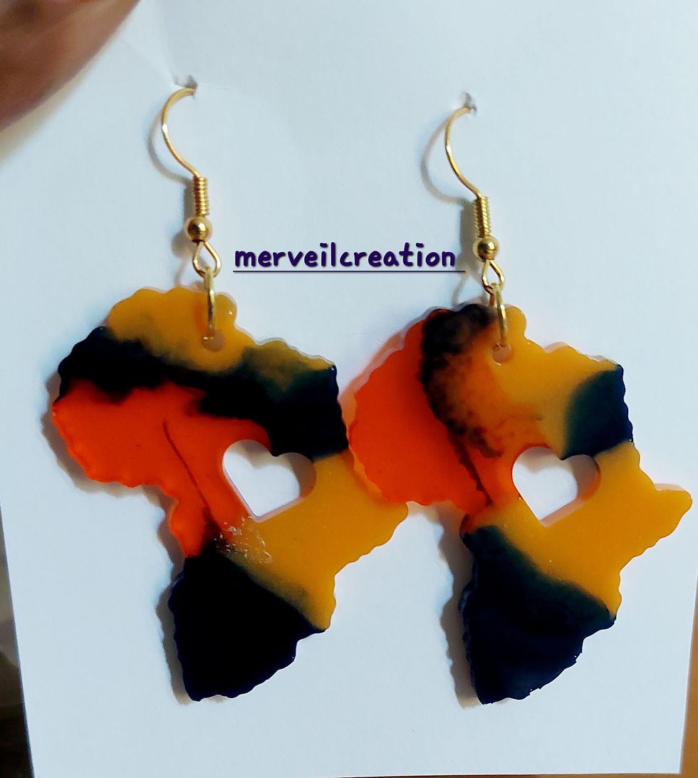 Miniatura: Boucle d'oreilles avec la résine 
