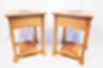 Thumbnail: Tiger Brown Oak burr Side Tables (pair)
