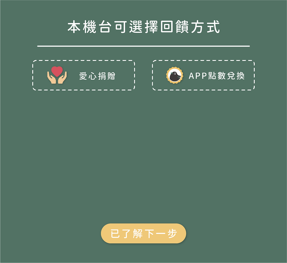 本機台提供之回饋方式