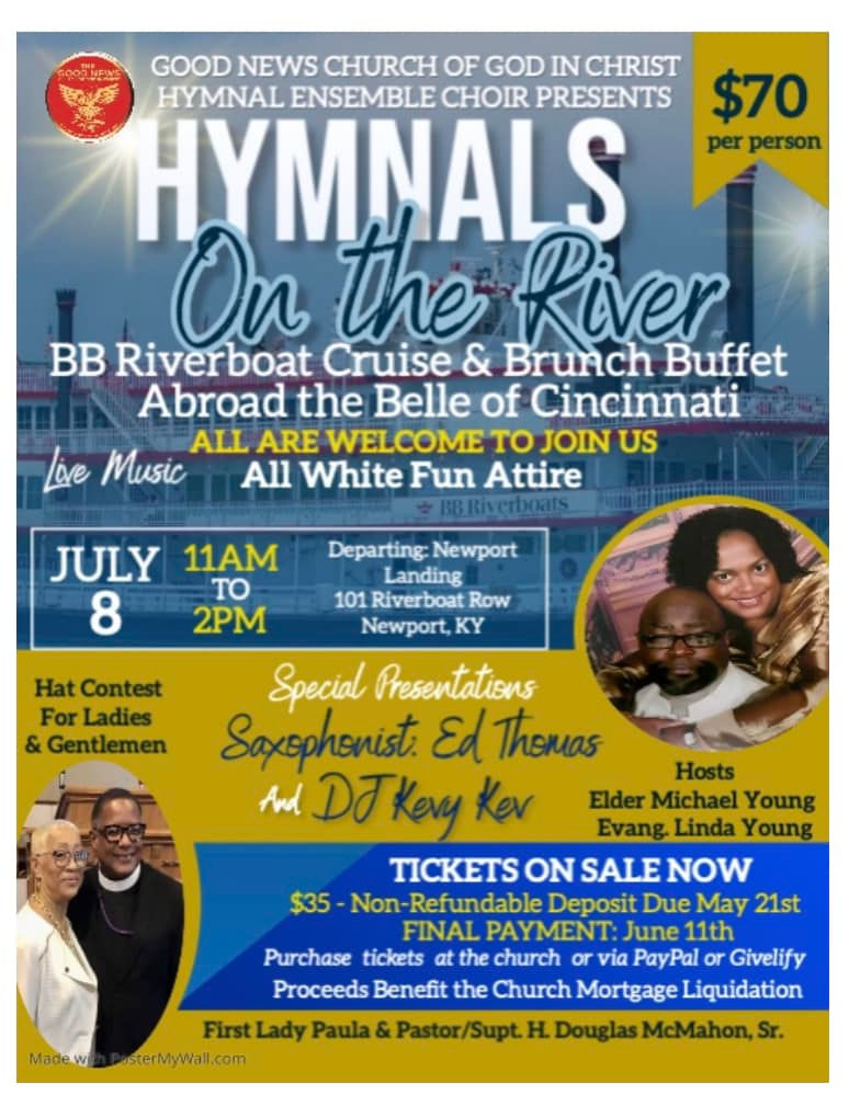 Hymnals on the River - BB Riverboat Cruise & Brunch Buffet