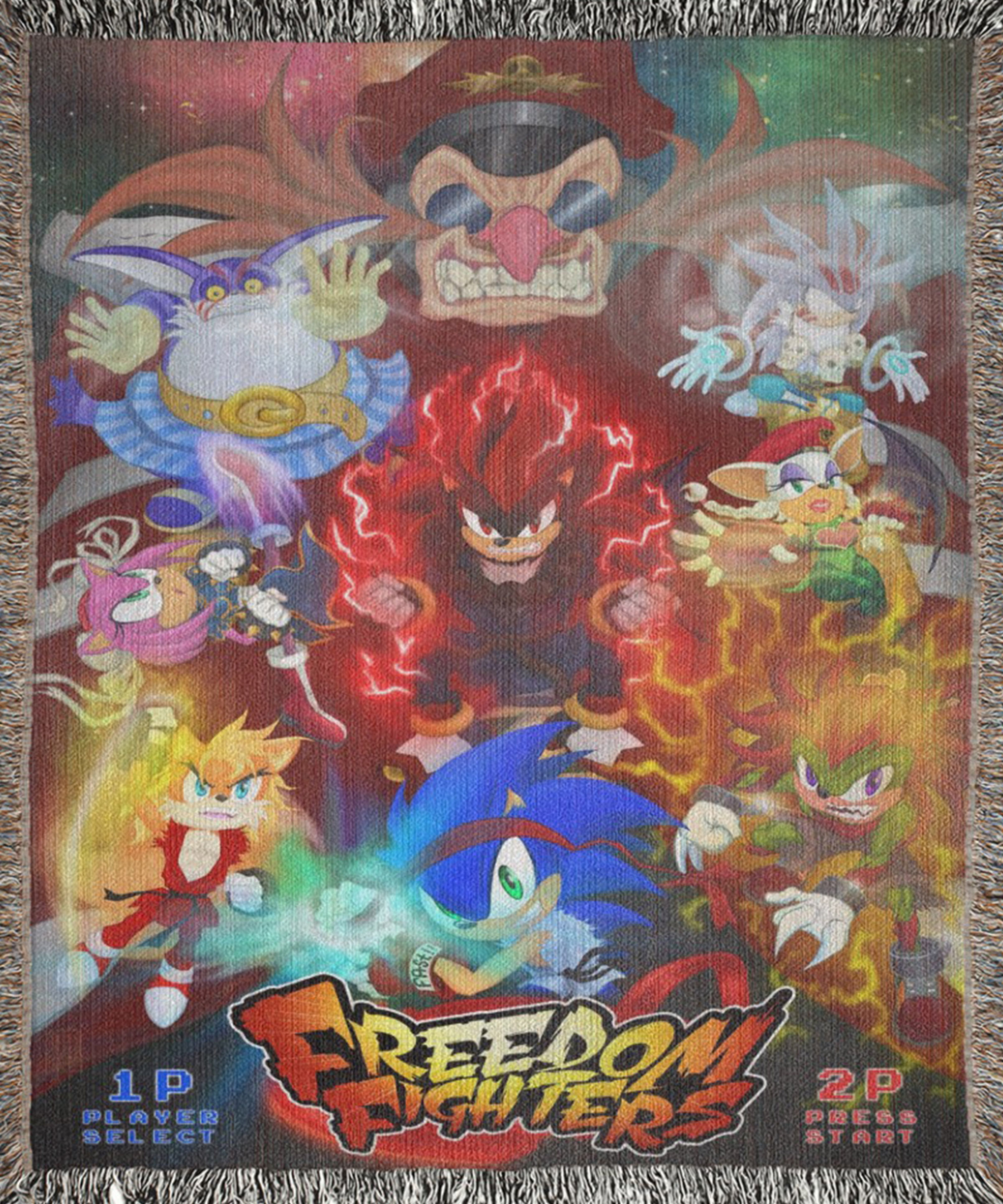 Sonic Street Fighter Blanket