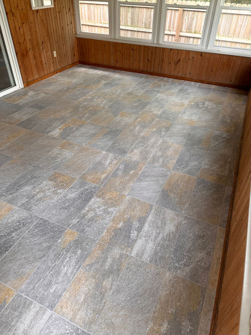 Tiled floor
