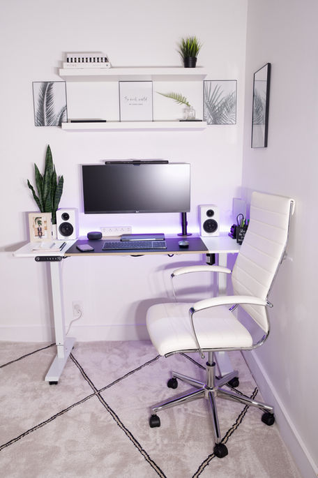 Home office desk setup