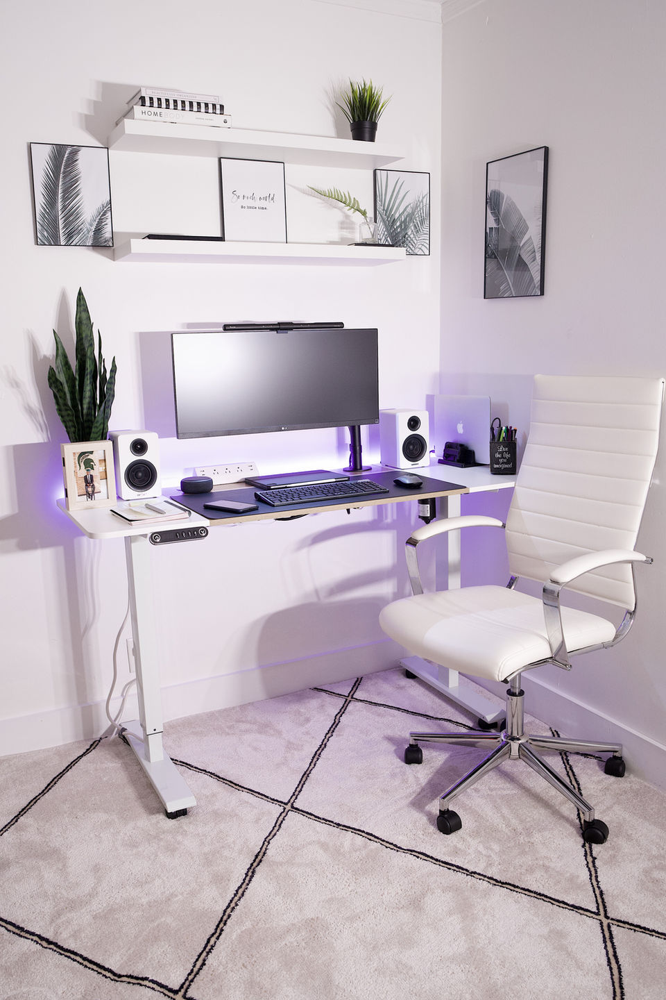 Home office desk setup