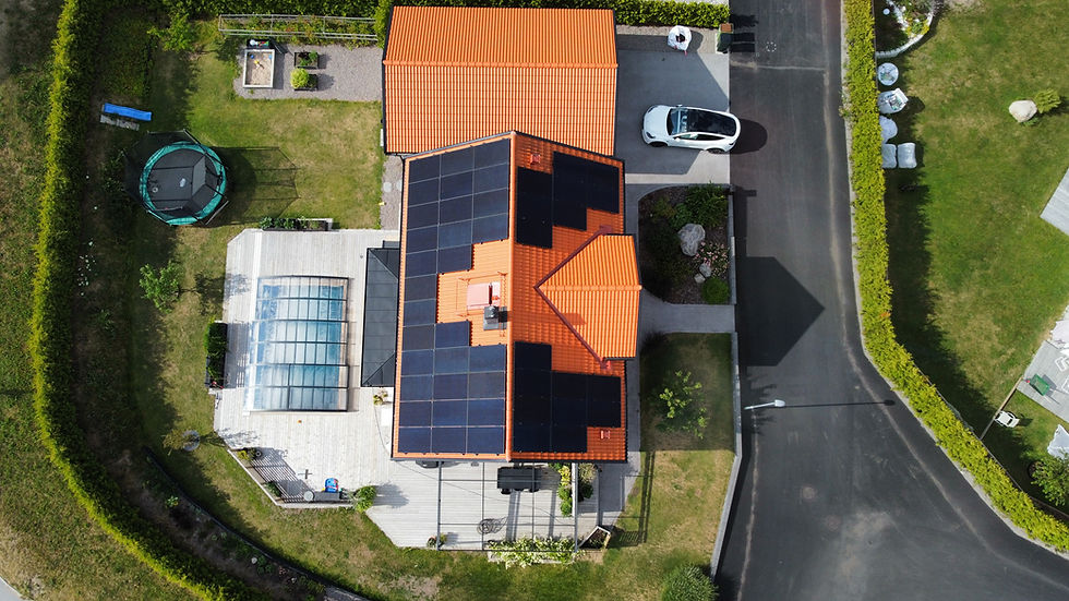 Villa i Ljungsbro – producerar 18 000 kWh/år
