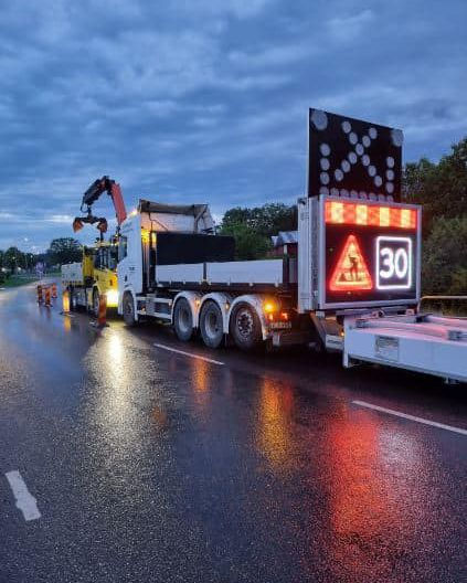Betongarbeten åt kund